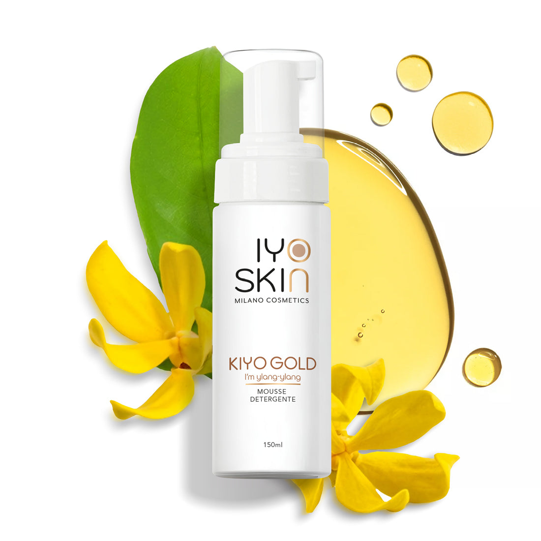 Kiyo Gold: Mousse Detergente Viso Purificante all'Olio di Babassu